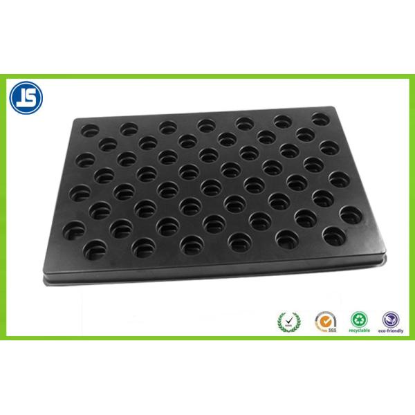 Почерните биодеградабле пластиковых ЭСД подносов 0,5 мм противостатическое для электроники