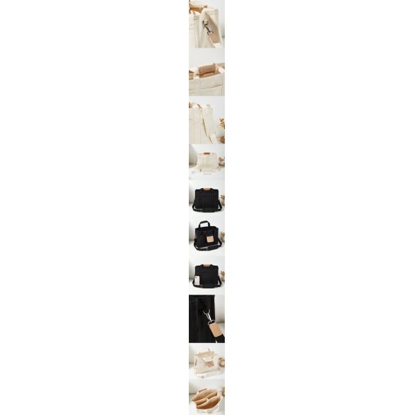 Minimalist Canvas Tote Bag Large Capacity Multi-Compartment Lunch Bags Solid Color Versatile Crossbody Bag Korean Style