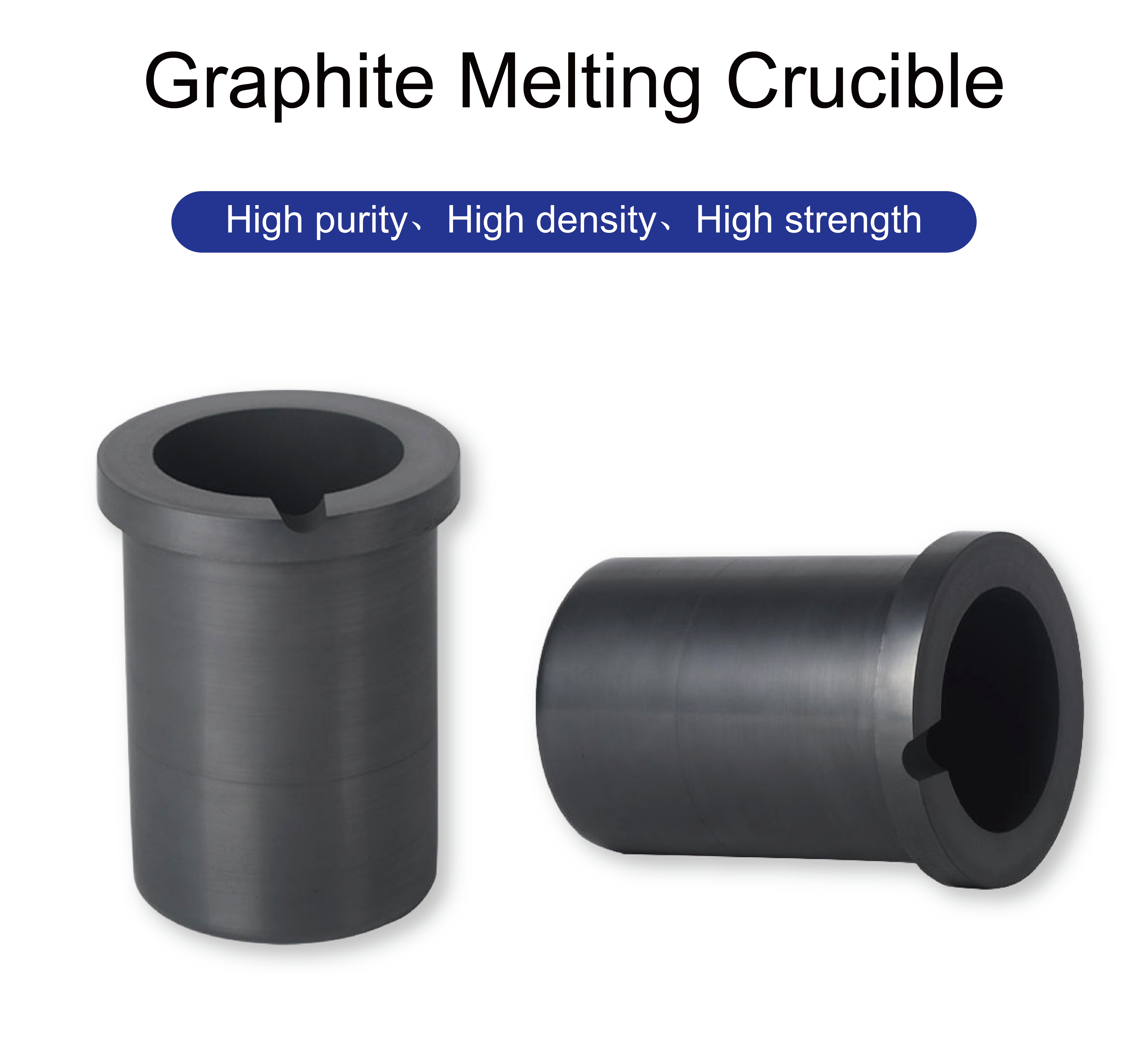 Gold Melting Graphite Crucible 1kg-8kg Capacity