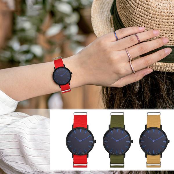 38mm Case Stainless Steel Watches Unisex Nylon Strap GL33 Movement