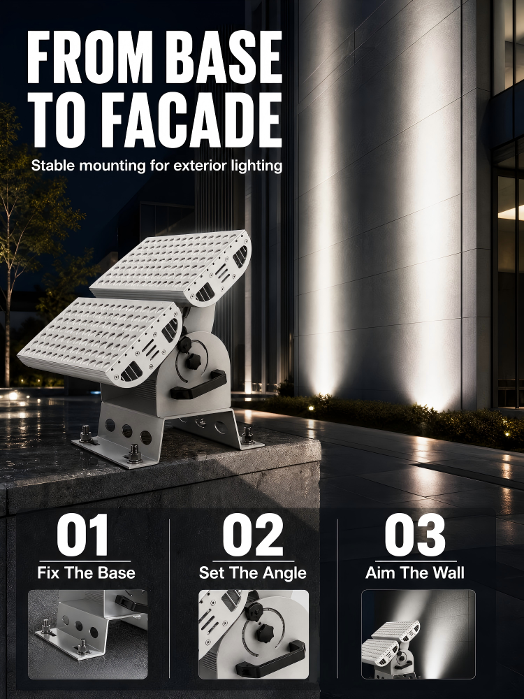 192W High Power LED Flood Light DMX512 Programmable Control IP65 for Architectural Facade Lighting