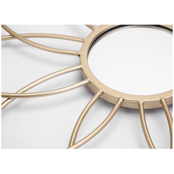 Modern Star Shape Luxury Gold Flower Wall Mirror