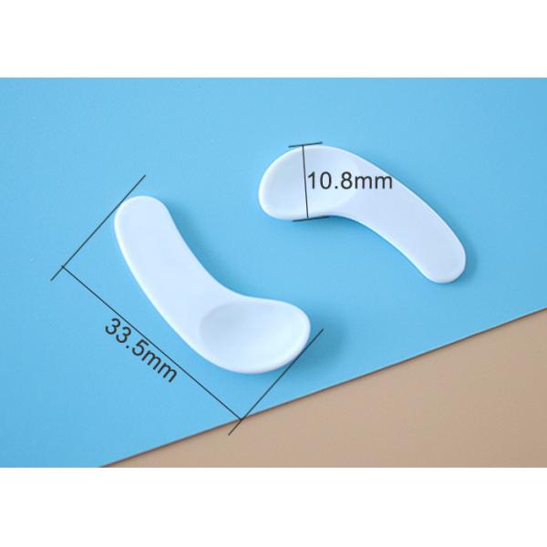 Белый 33.5mm пластиковый косметический шпатель макияжа ложки