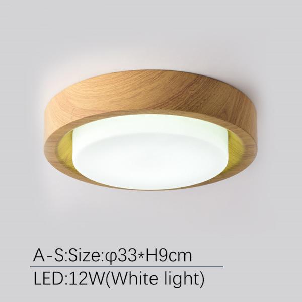 Wooden Round Ceiling Lights For Bedroom Iron Surface Mounted Rooms Lighting（WH-WA-28）