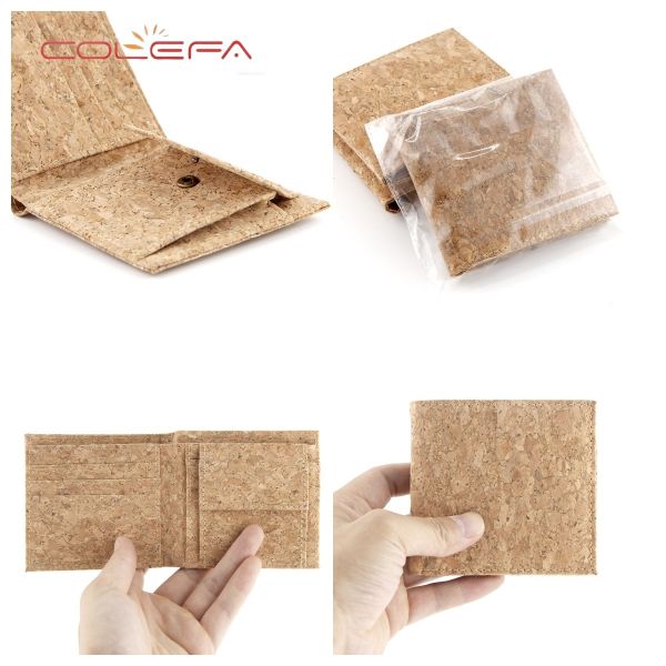 Retro Women's Long-Style Zippered Wallet Phone Case with Printing Bestseller Eco-Friendly Cork Bark Wallet Travel Souvenir