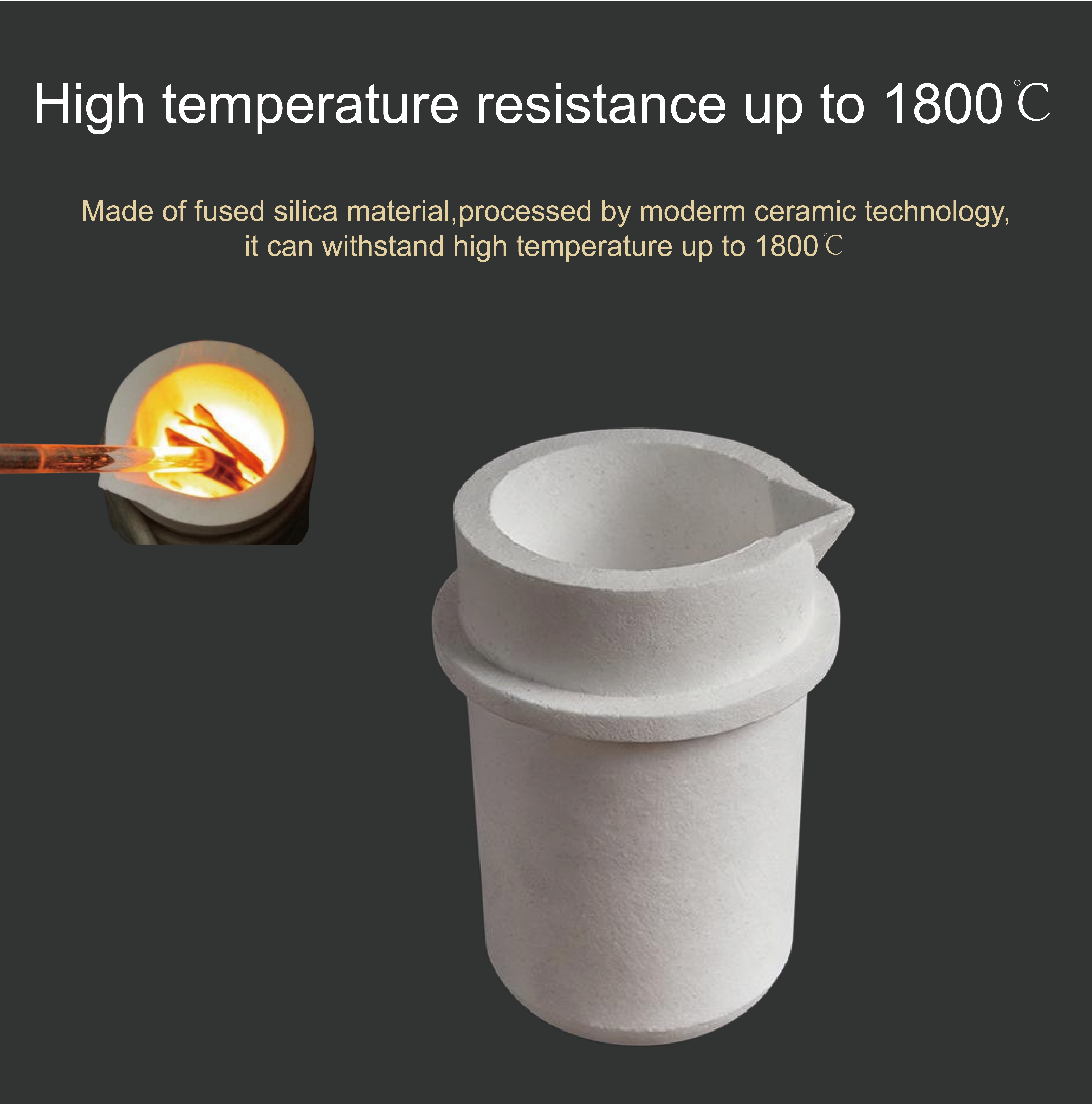 3KG Ceramic Melting Crucible For 3kg PT Melting Furnace