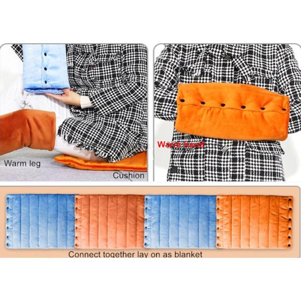 Подушка офисного стула с подогревом из полиэстера/хлопка, съемная и моющаяся