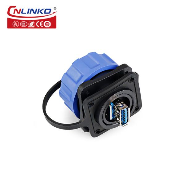 Cnlinko YM24 USB 3.0 Panel Mount Data Connector IP68 Waterproof Usb Female Connectors