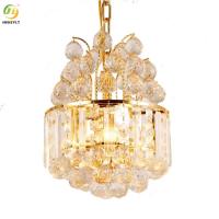 Ouro moderno do diodo emissor de luz de K9 Crystal Pendant Light em volta da luz de teto de suspensão