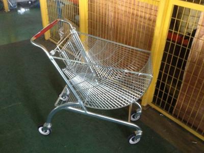 Fan shape store shopping trolley with 4 swivel 4 inch flat casters