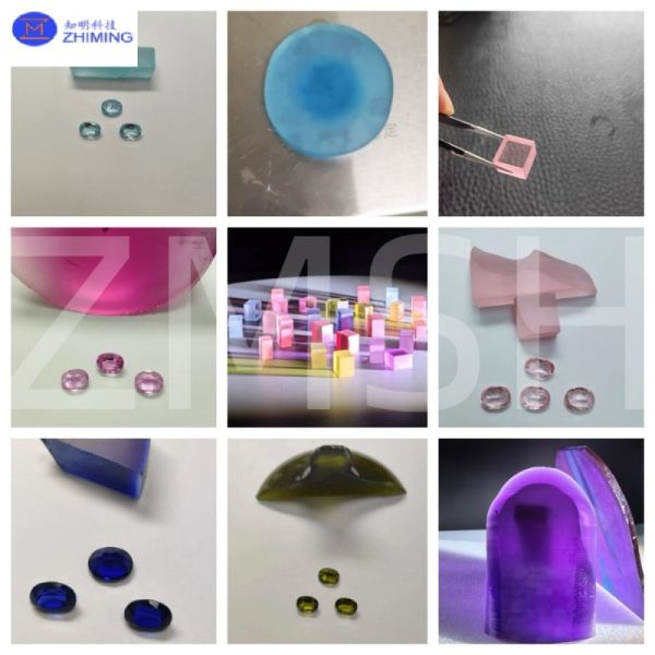 Colored Synthetic Gemstones Widely Used for Decorations and Optical