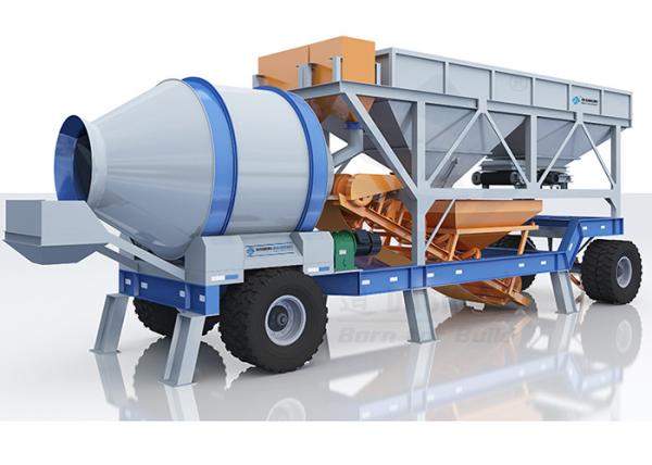 30m3 Portable Concrete Batch Mix Plant Ready Mix High Efficiency Simple Structure