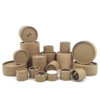 Cartão Eco-friendly Round Kraft Cylinder Box Embalagem em cartão biodegradável