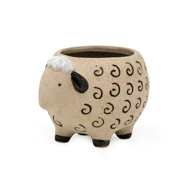 Оптовая горячая продажа прекрасный инстаграм 3D уникальная овца сочный цветочный горшок в керамике глиняной керамики