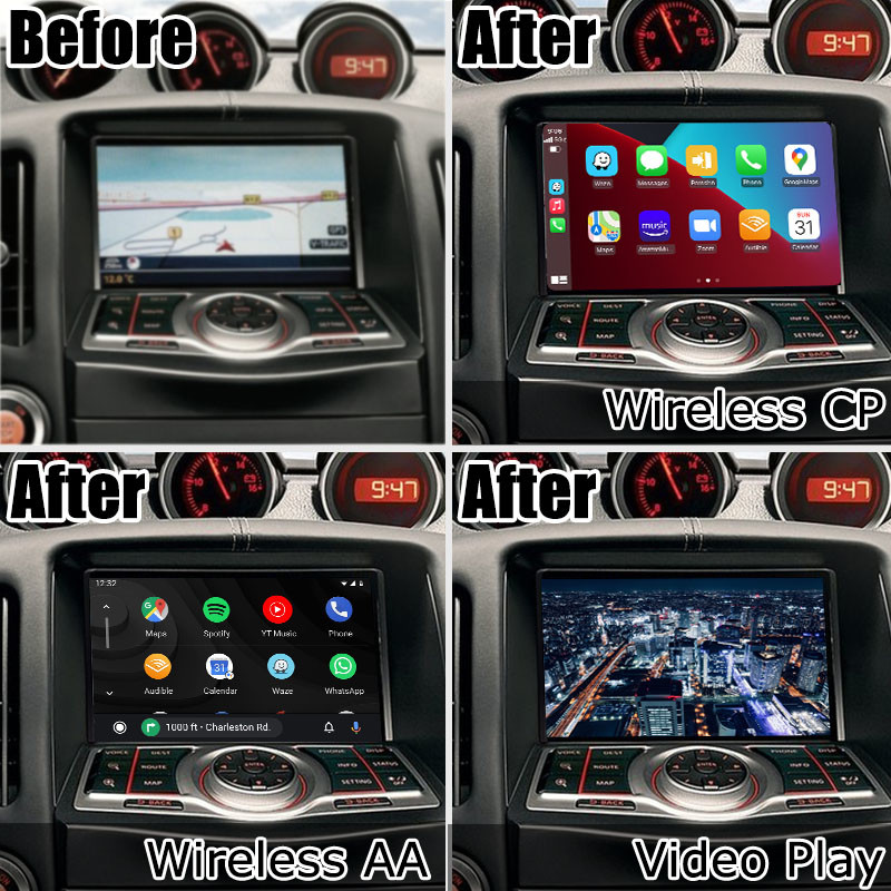 Отражать экрана подъема экрана беспроводного carplay андроида Nissan 370z IT06 автоматический