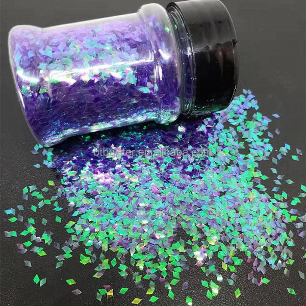 Fashionable Rhombus Shape Glitter Shaker Bottle Package with Purple Diamonds within Other Holiday Supplies