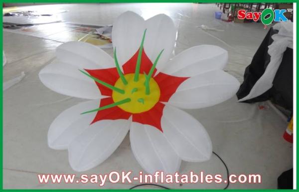 A flor inflável gigante da decoração de pano branco de 190T oxford conduziu a iluminação para o partido