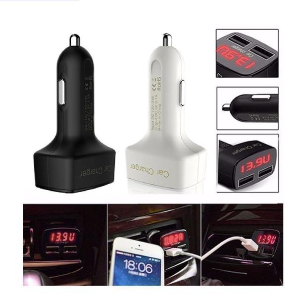 Universal USB Dual Port Car Charger Adapter ABS PC DC5V 3.1A