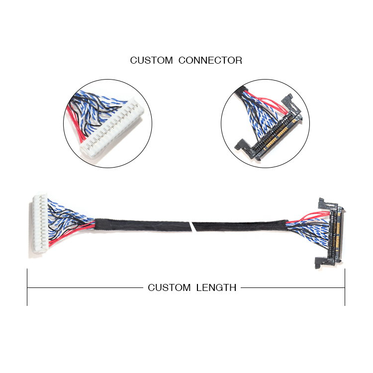 Тангаж JAE Fix-30ssl-Hf сборки кабеля 1.0mm 26AWG Lcd LVDS к EDP ЧАСОВ Df13
