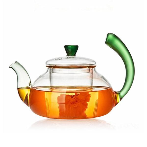 огонь 600ml горя теплостойкий чайник боросиликатного стекла