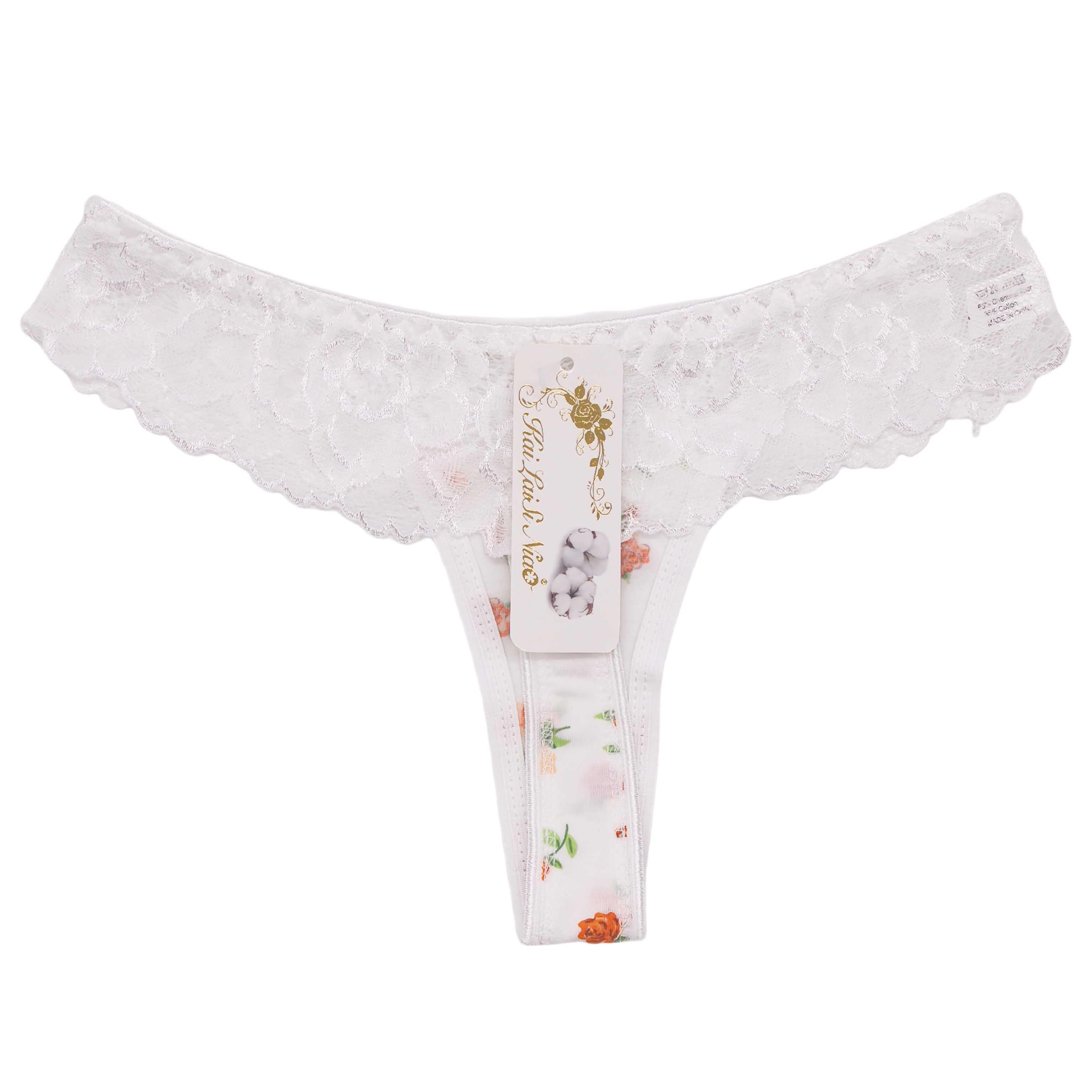 New Arrival Women Thongs G-String Printing Flowers Thong Panties Women Wholesale Underwear Ladies