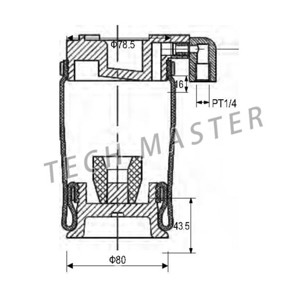 Совершенно новые задние весны воздуха подвеса кабины на тележка 52270-2253 Хино