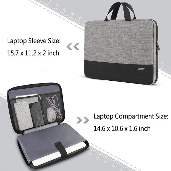 Laptop Case, 15.6 inch TSA Laptop Bag Laptop Sleeve Water Resistant Computer Case Laptop Carrying Case