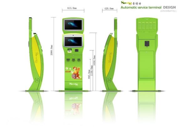 Quiosque do distribuidor do cartão do laser A4/impressora térmica para o Internet/acesso à informação