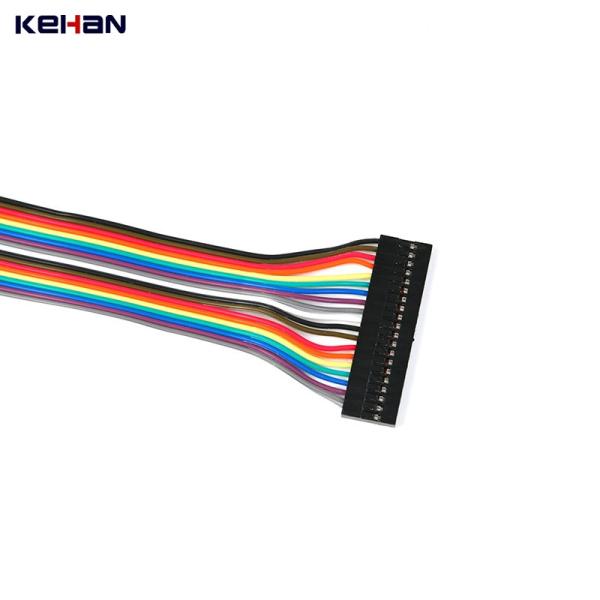 Dupont 2.54 Connector PVC Insulated Rainbow 2.54 Ribbon Cable for Durable Wire Harness