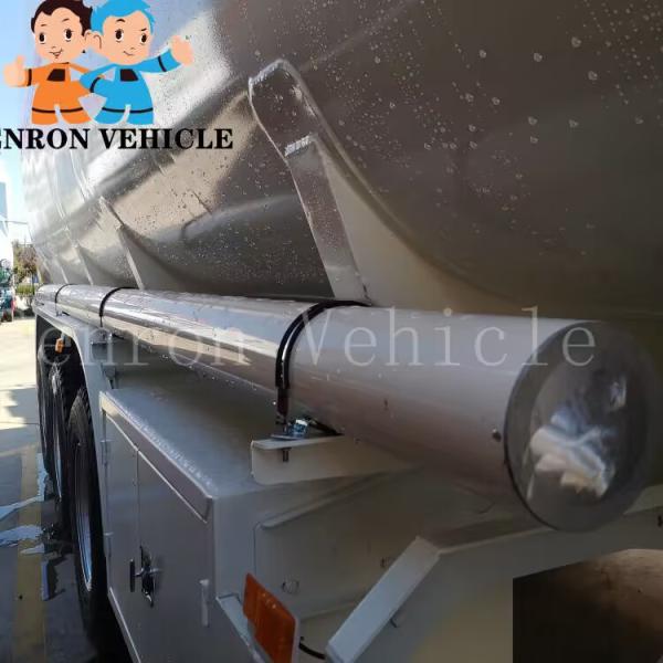 Genron 7000L 3axles 9silos carbon steel/aluminum fuel tanker semi trailer