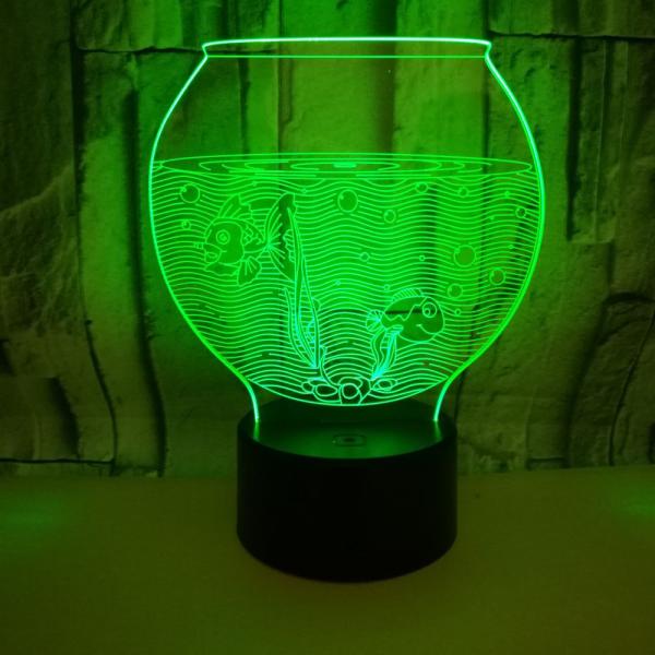 New fish tank colorful 3D small table lamp gift colorful night light atmosphere small table lamp