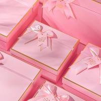 Boîtes cadeaux rose Bowknot Boîtes à coquille pour cadeaux de demoiselles d'honneur Cadeaux personnalisables