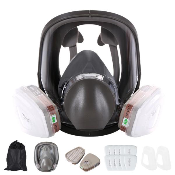 Máscara de gas Pintura de aerosol Máscara de polvo de gas orgánico Máscara facial de carbón activado TPE duradera