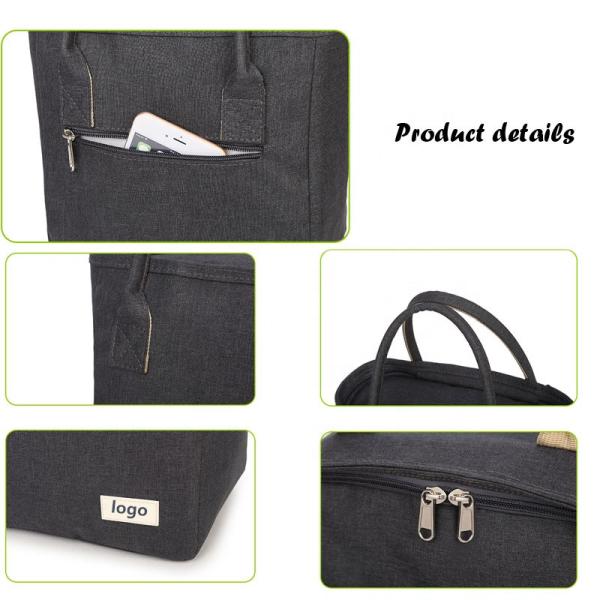 Water Resistant 23*15*25cm Insulated Cooler Bags Oxford +Pe Foam
