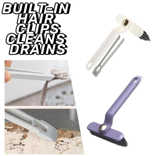 360 Degree Rotating Hard Bristle Crevice Gap Brush for Deep and Thorough Dirt Removal