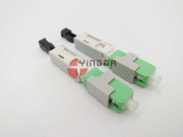 FTTH Fiber Optic SC APC Mechanical Connector Clamshell Pre polished Fiber For Drop Cable