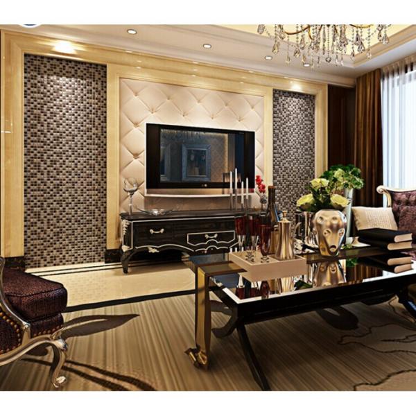 Diamond Crystal Plated Glass Kitchen Backsplash Mosaic Tiles 15 X 15mm