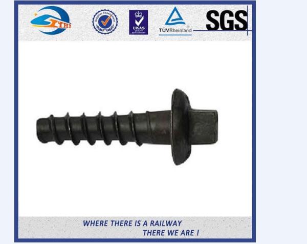 8.8 Grade 45# Oxide Black Railway Sleeper Screws Spike Insert Plastic Dowel