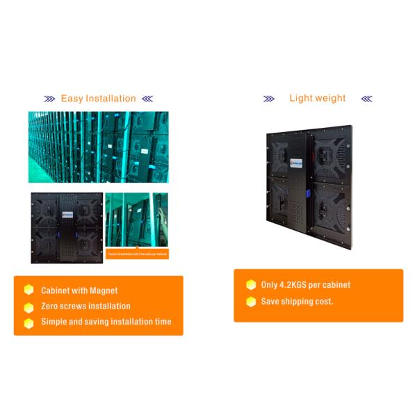 Magnetic IP20 P3.91mm Indoor Fixed LED Screen 3840HZ For Church