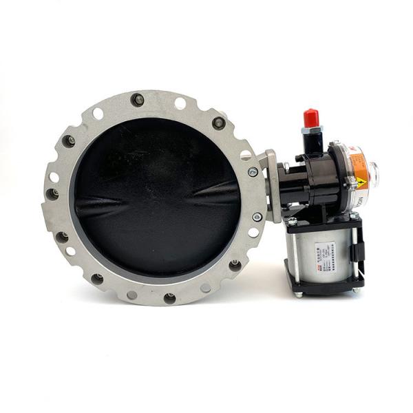 Flange Connection Aluminum Butterfly Valves DN250 Pneumatic For Cement Silo