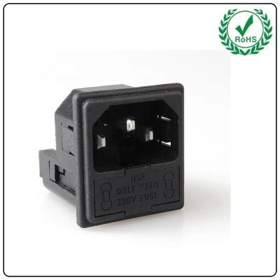 O soquete de poder do interruptor do fusível de LZ-14-F8 250V com 3 Pin, interruptor fundiu a entrada do IEC C14
