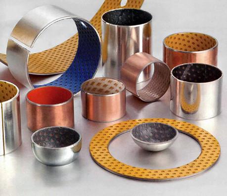 DIN 1494 / ISO 3547 Wrapped Composite Sliding Bearing Tin - plated steel  Bushing Strips Maintanance - free
