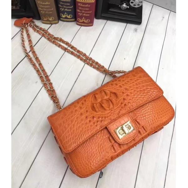 Genuine Crocodile Skin Lady Flap Purse Female Single Cross Shoulder Bag Real Alligator Leather Women's Messenger Bag
