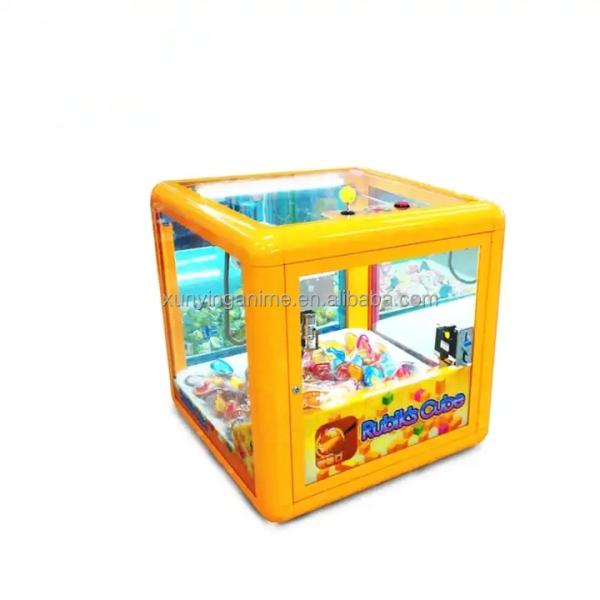 Mini Rubik Cube Crane Machine Moeda Operada Toy Crane Game com US Plug