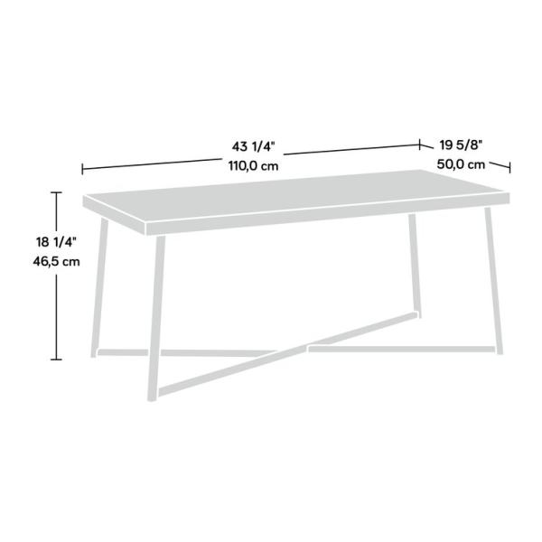 ODM Outdoor Nesting Wood And Metal Coffee Table Modern Style With Cross Legs