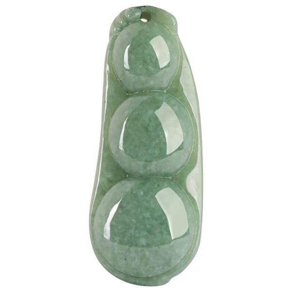 Regional Feature Natural Green Jade Pendant for Women Four Seasons of Beans Bring Luck Prosperity and Love