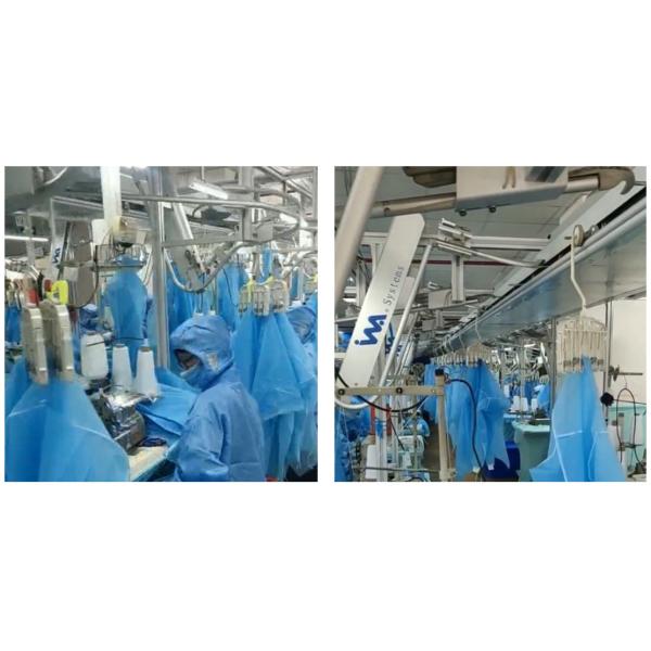 PP PE Coated Non Woven Isolation Gown Garment AAMI Level 2 FDA Certification