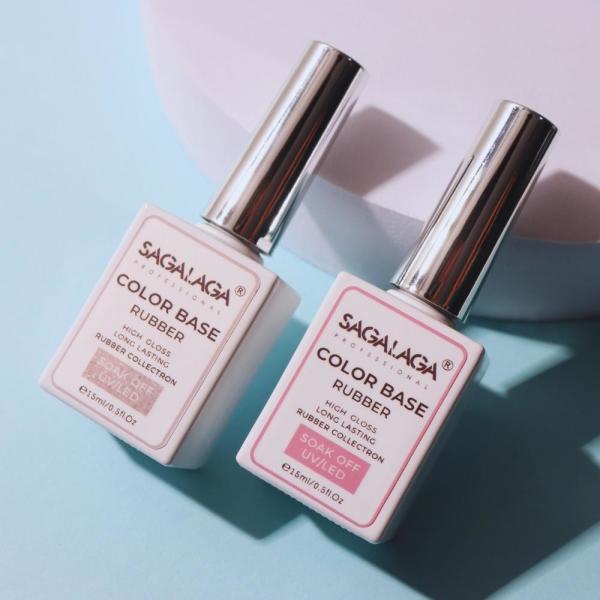 Base en caoutchouc Soak Off Builder Nude Rose - Base épaisse pour vernis gel longue tenue pour renforcer les ongles