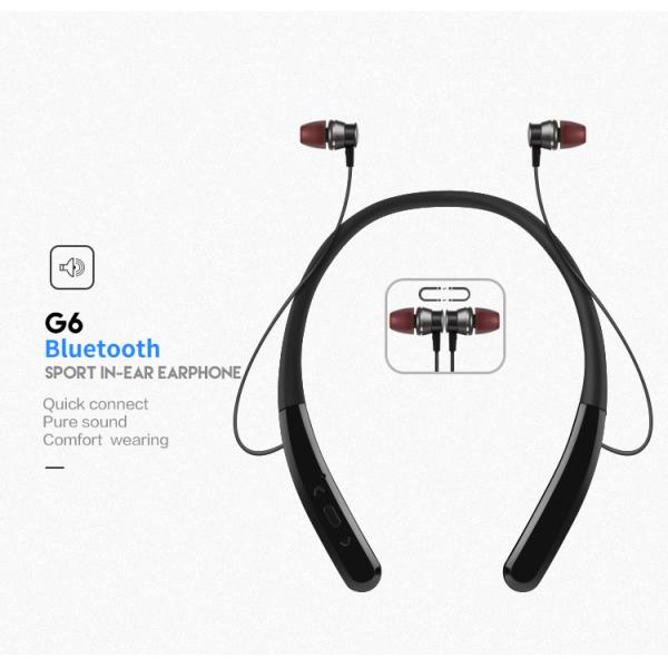 Metal Housing TPE Magnetic Neckband Earphones 9h 190mAH Battery