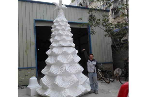 customize size fiberglass green large christmas tree  as decoration statue in garden /shop mall/ supermarket